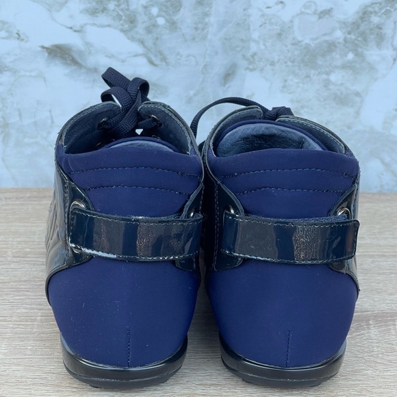 Bikkembergs Navy Patent Leather High Top Sneakers Streetwear size 40/ 9.5 - Picture 5 of 11